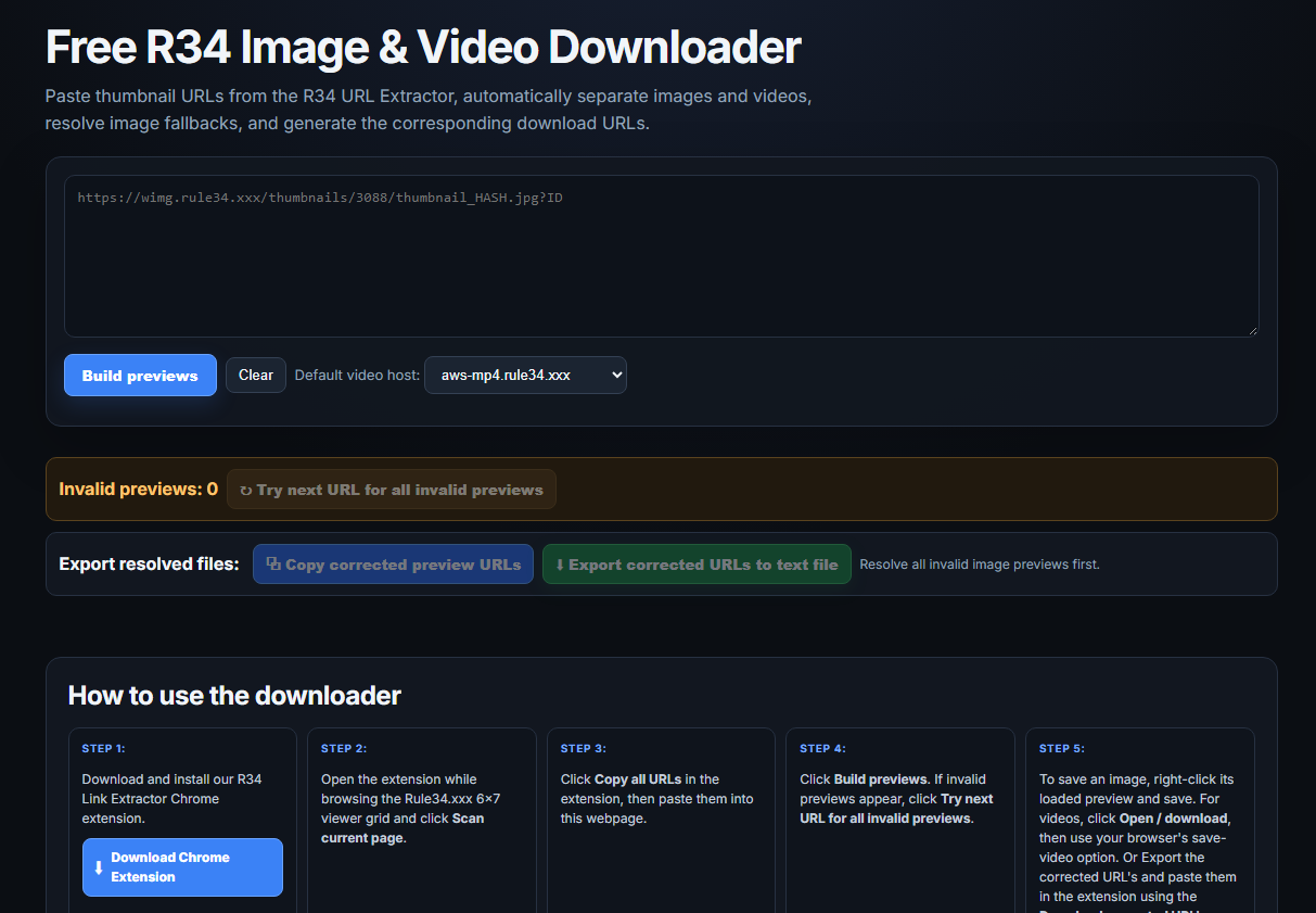 Rule34.xxx URL Converter and Downloader