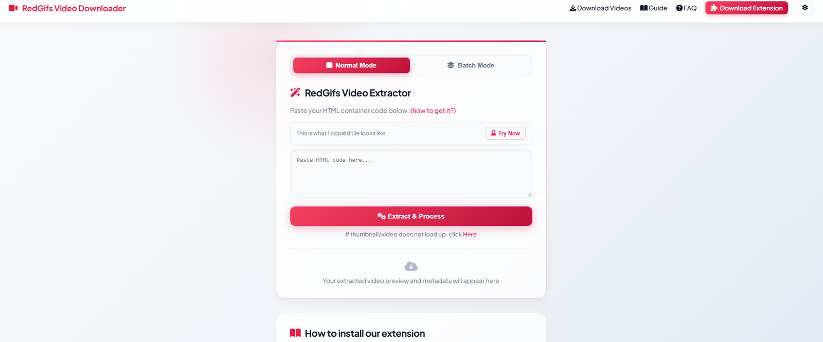 RedGifs Video Downloader Preview